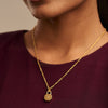 Orelia - Luxe faceted Hexagon Charm Necklace - Gold