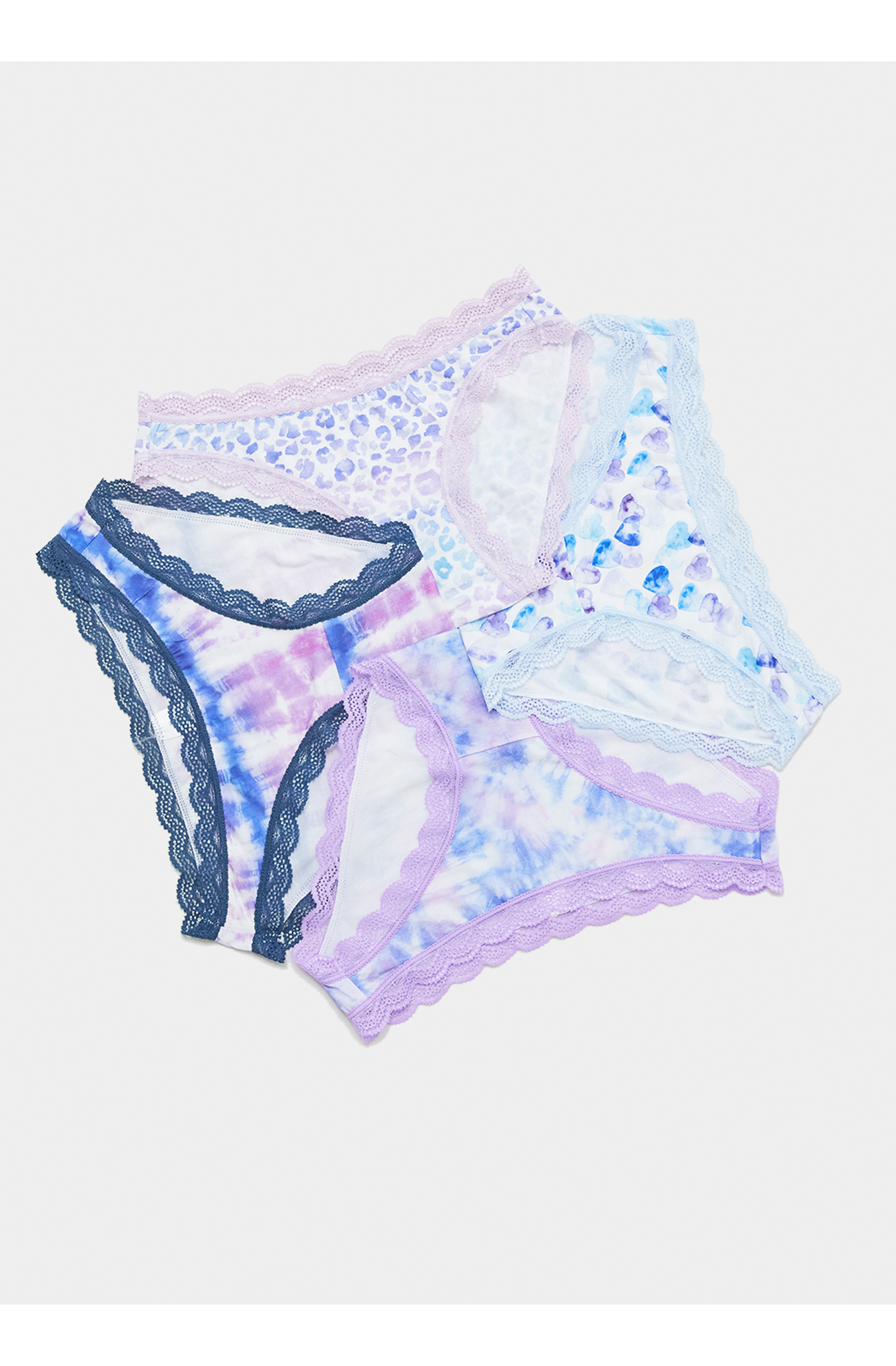 Stripe & Stare - Watercolour Blues Knicker Box - KitiCymru