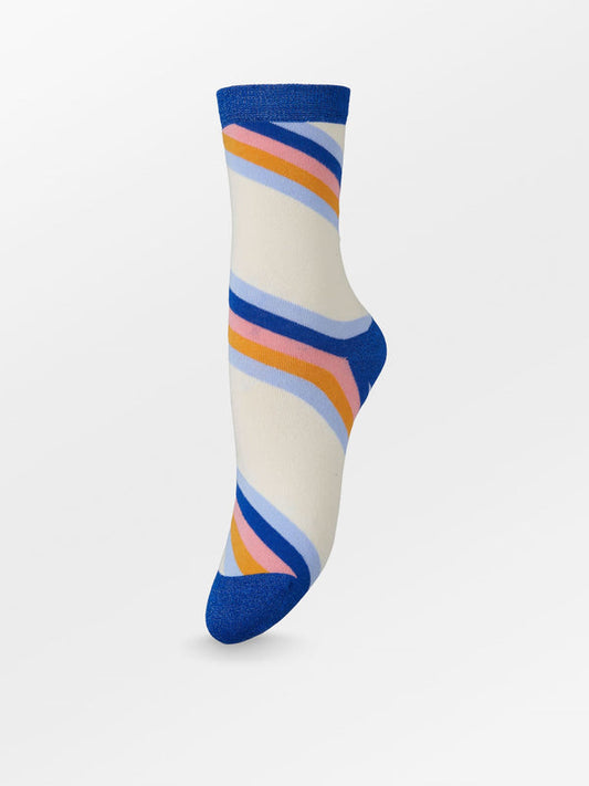 Becksöndergaard - Oblique Striped Sock - Blue Surf
