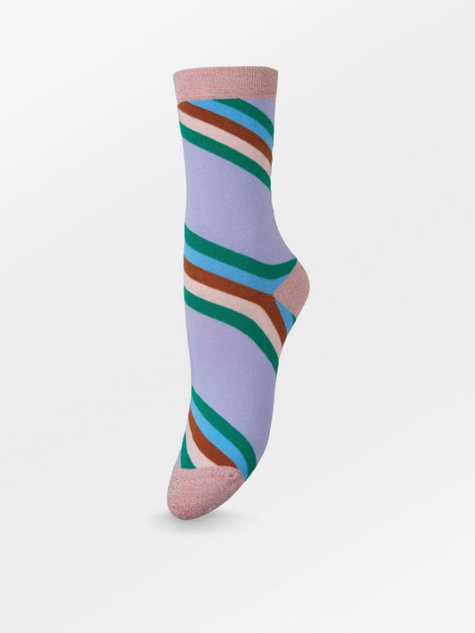 Becksöndergaard - Oblique Striped Sock - Lavender