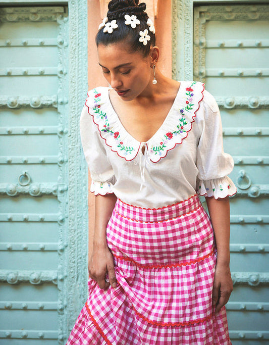 Pink City Prints - Ava Top - Pyrenees Meadow